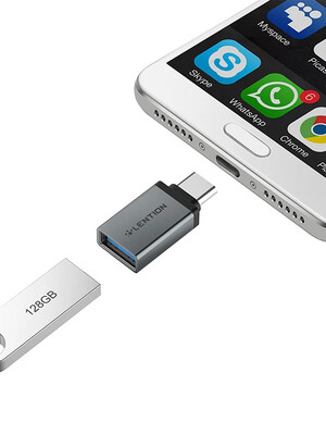 LENTION CB-TP-C3 USB C OTG Adapter USB 3.0 Type C to USB 3.0 for Smartphone Samsumg LG Xiaomi Huawei Oneplus etc