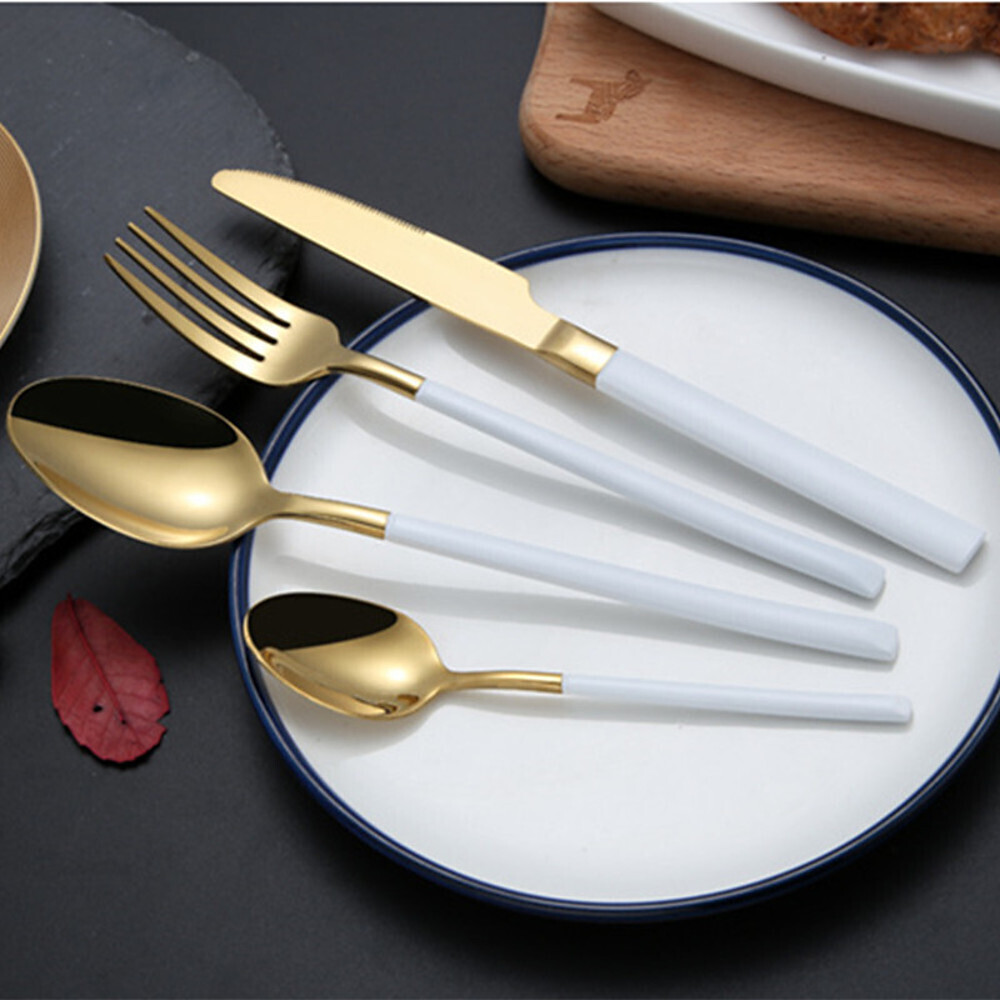 Dinnerware 4pcs Eco-friendly New Design Stainless Steel Dinner Fork Dinner Knife Dessert Spoon