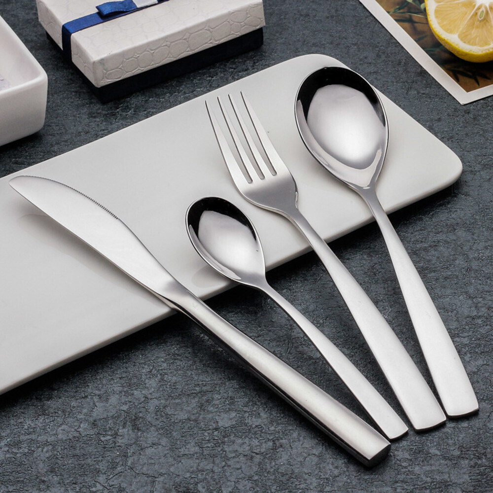 Dinnerware 4pcs Eco-friendly New Design Stainless Steel Dinner Fork Dinner Knife Dessert Spoon