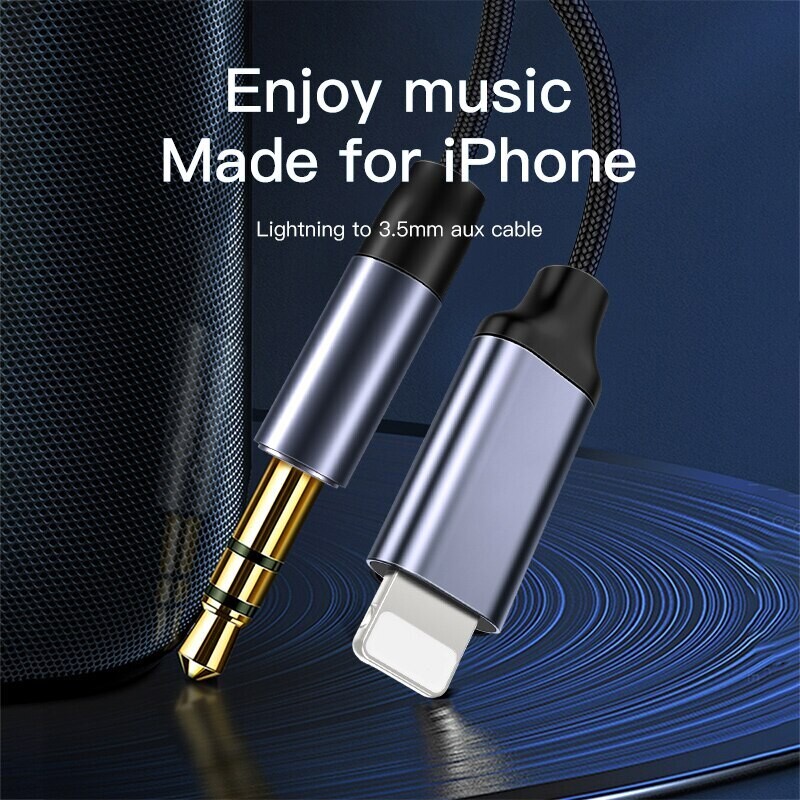 KUULAA Aux Cable For iPhone 11 Pro XS Max X XR 8 7 iPad IOS 3.5mm Jack Male Cable Car Converter Headphone Audio Adapter