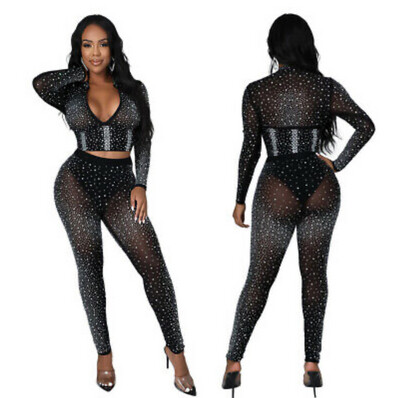 Black Lace Diamond 2pc Set