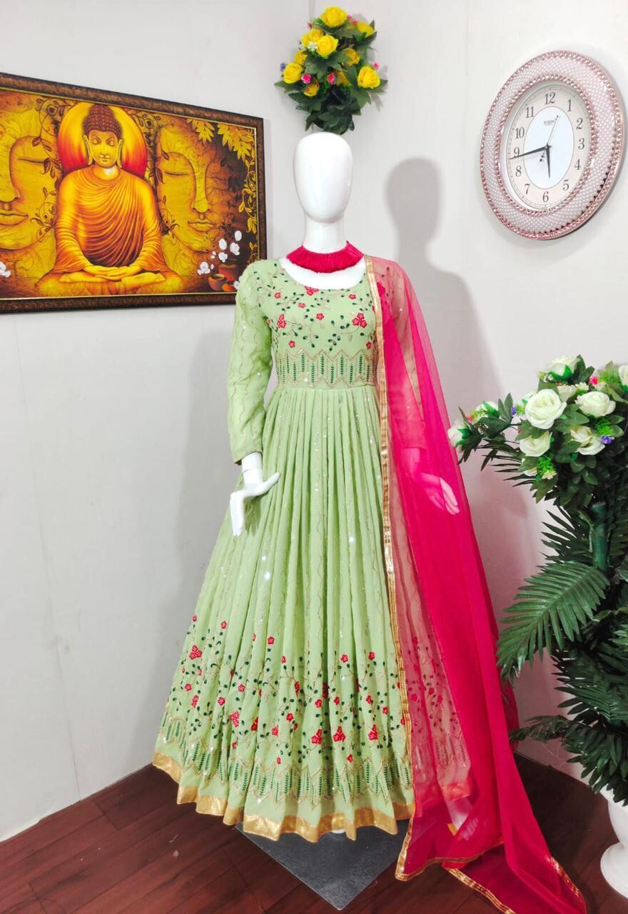 Gown with duppata sets