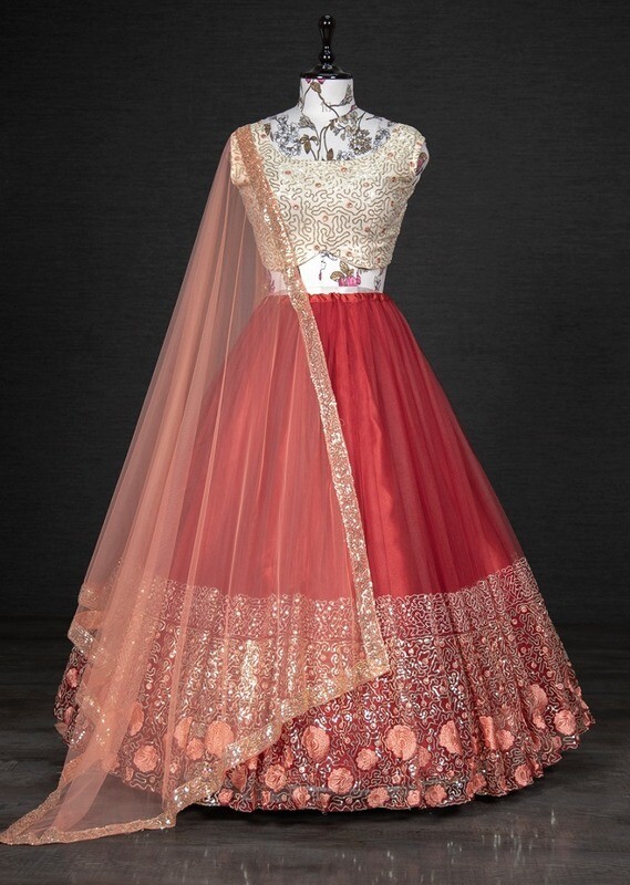 Net Lehenga  sets