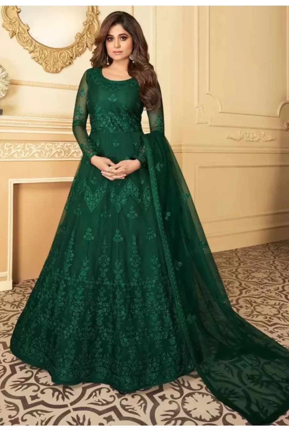 Gown duppata plus sizes