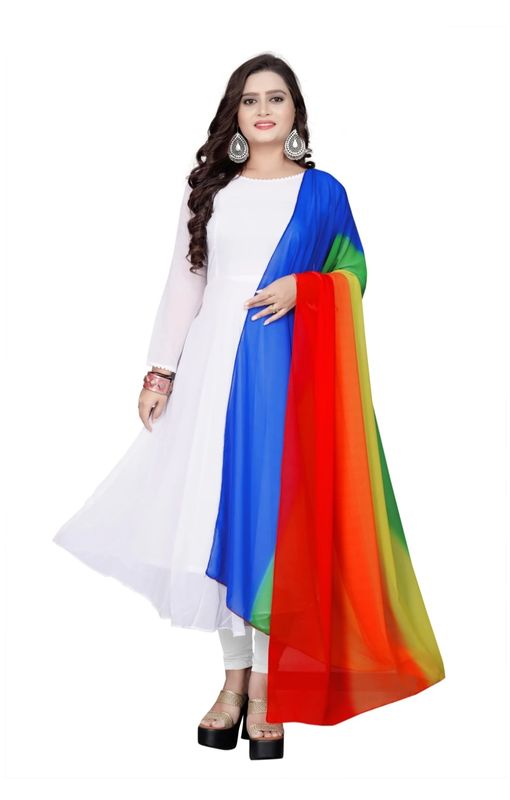 Georgette  gown duppata sets