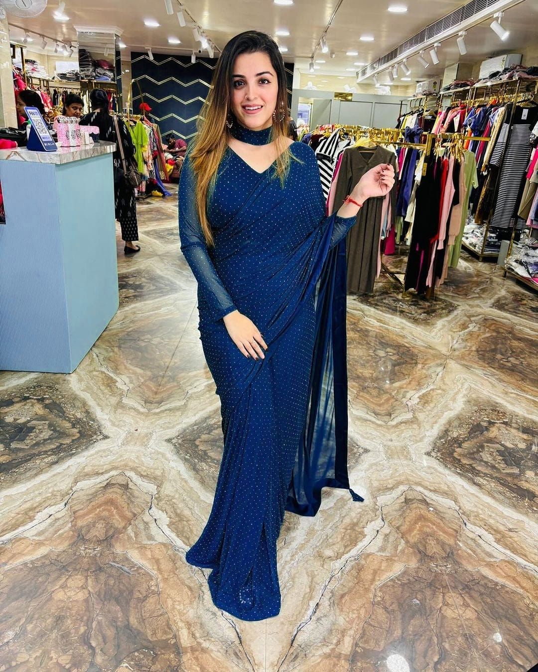 Ready to wear saree with blouse combo