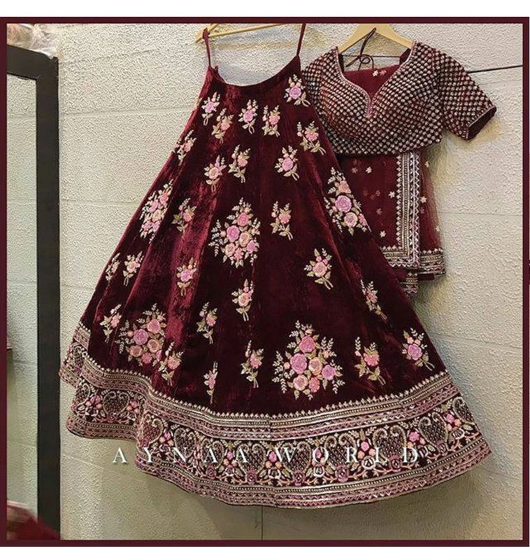 Velvet Lehenga Sets
