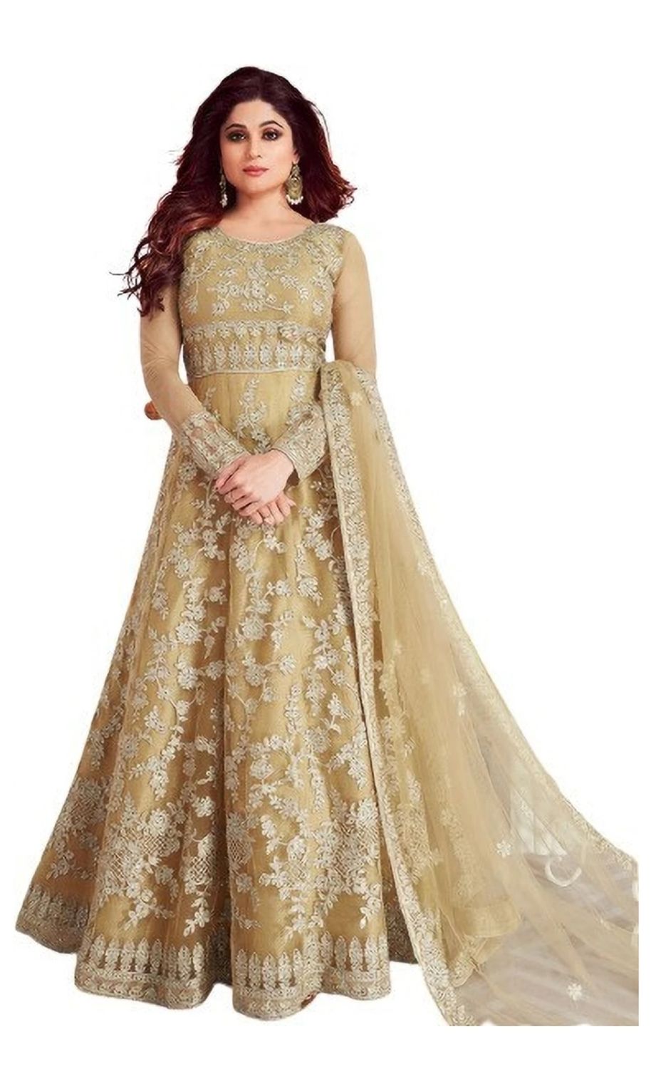 Designer gown duppta set