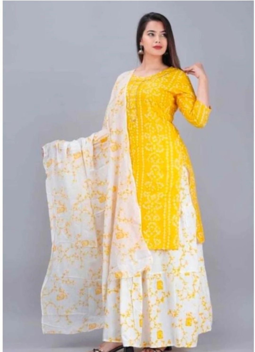 Kurti skirt duppata set