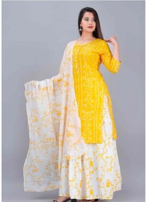 Kurti skirt duppata set