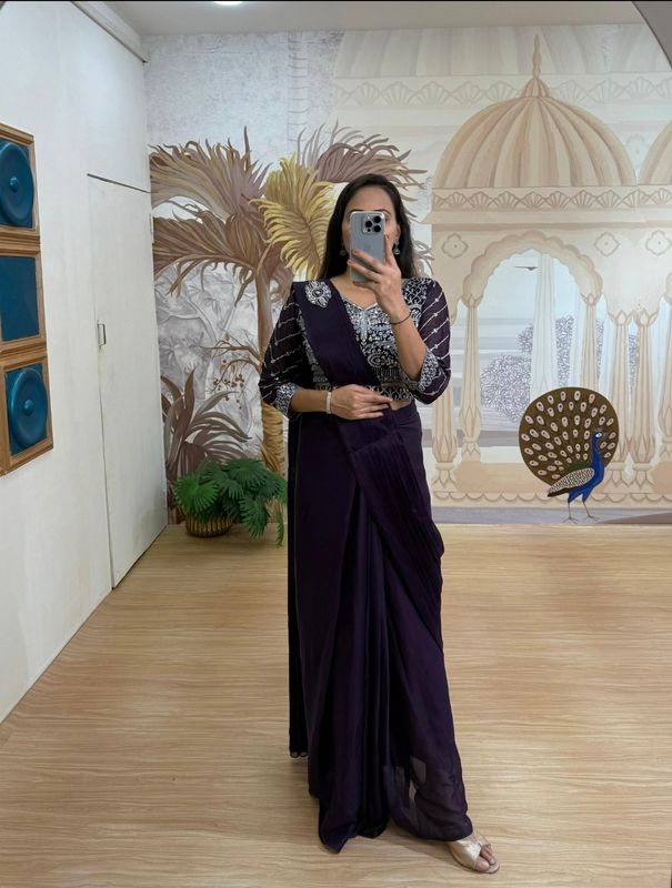 Indo-Western saree suits