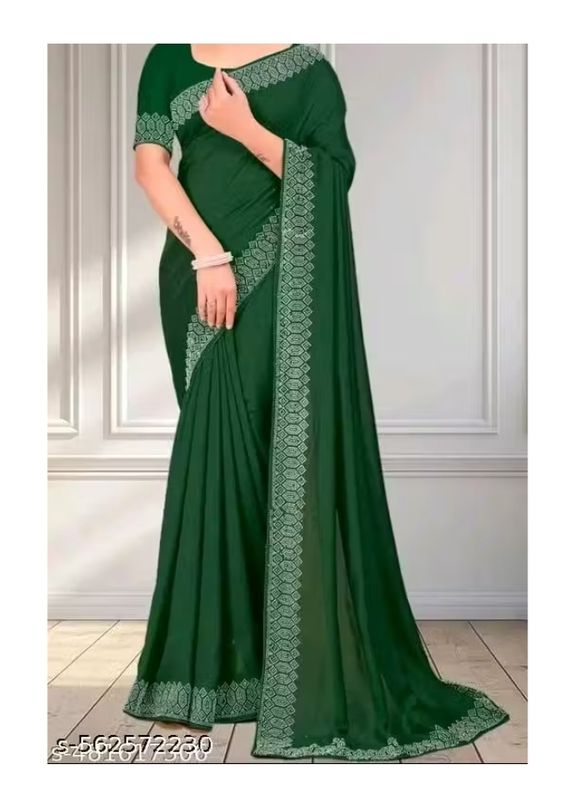 Crystal work sarees