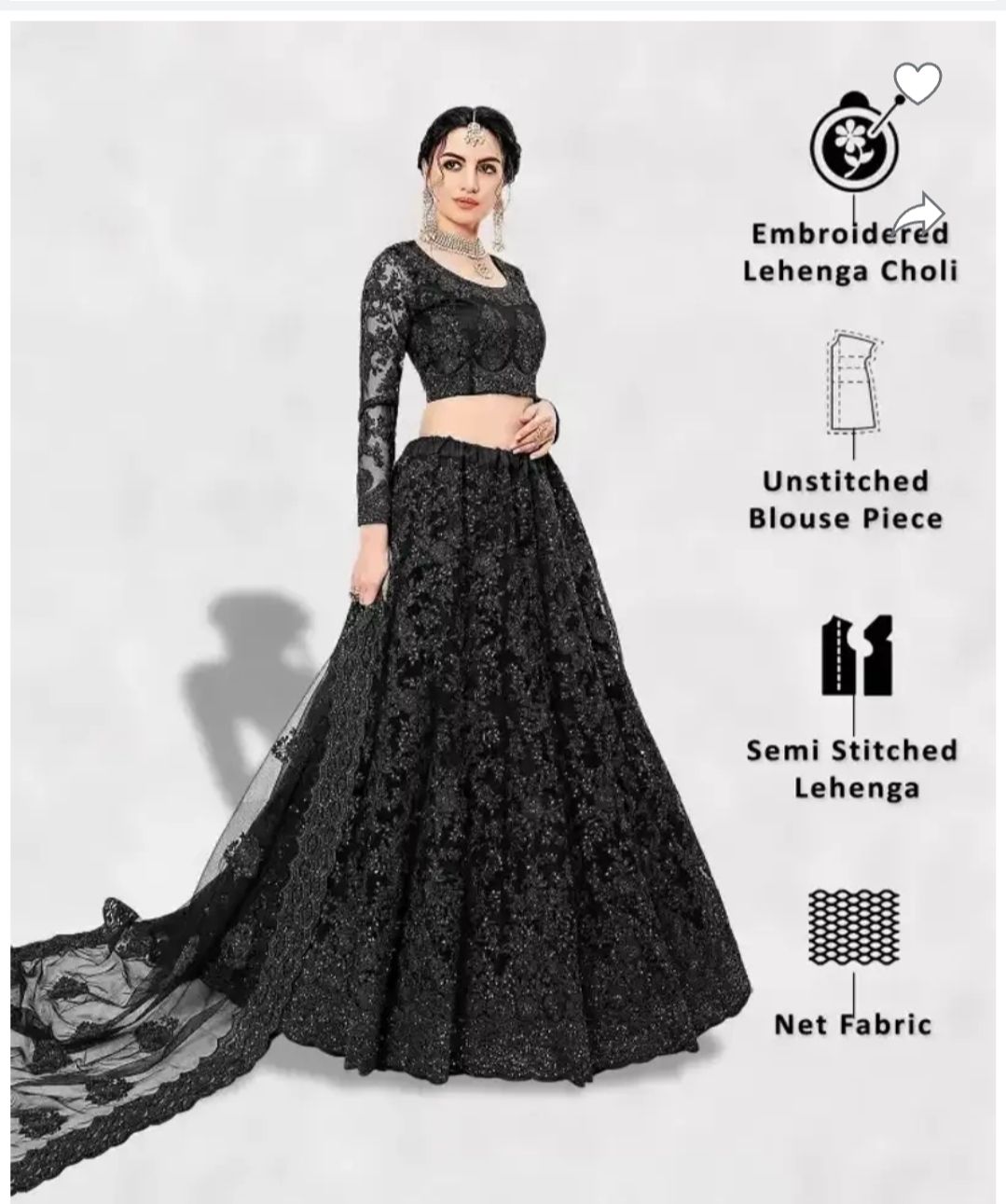 Net Lehenga  sets