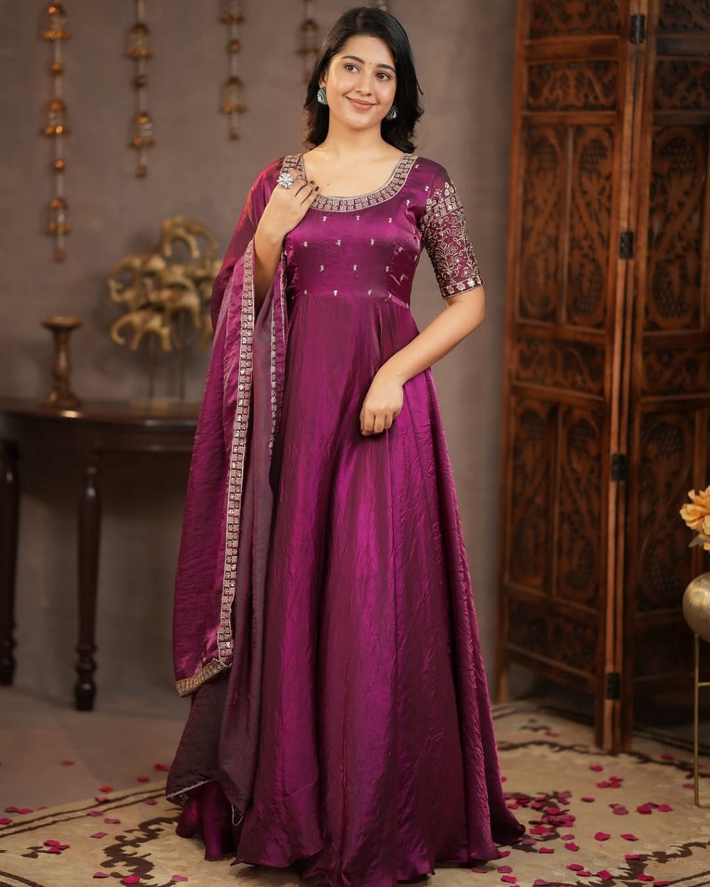 Gown with duppata
