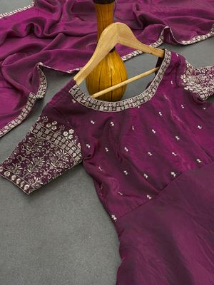 Gown with duppata