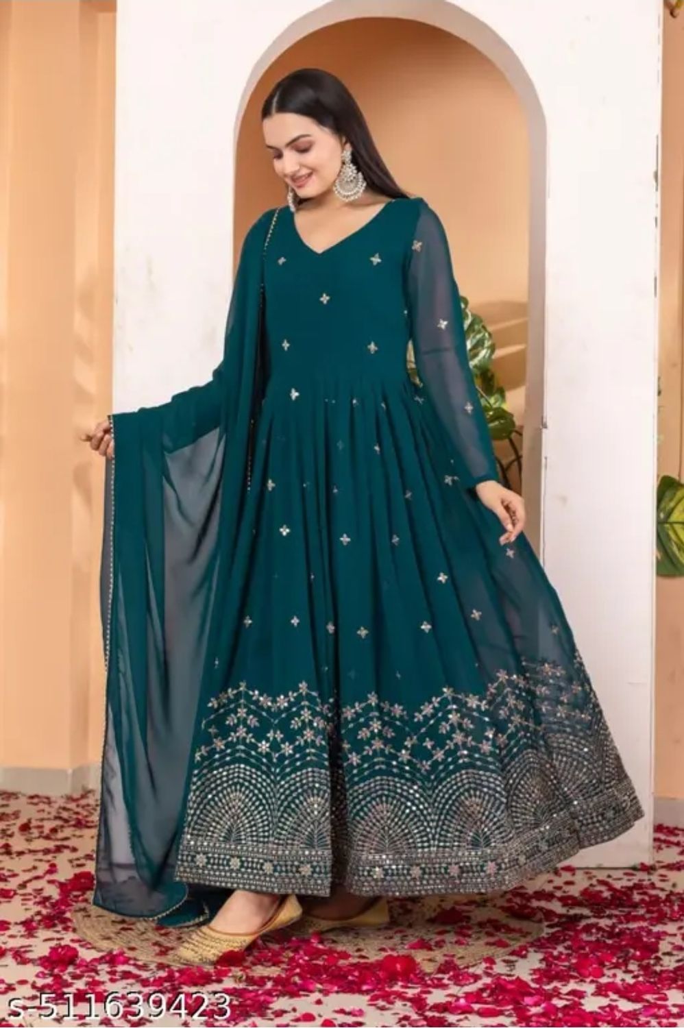 Gown with duppata sets