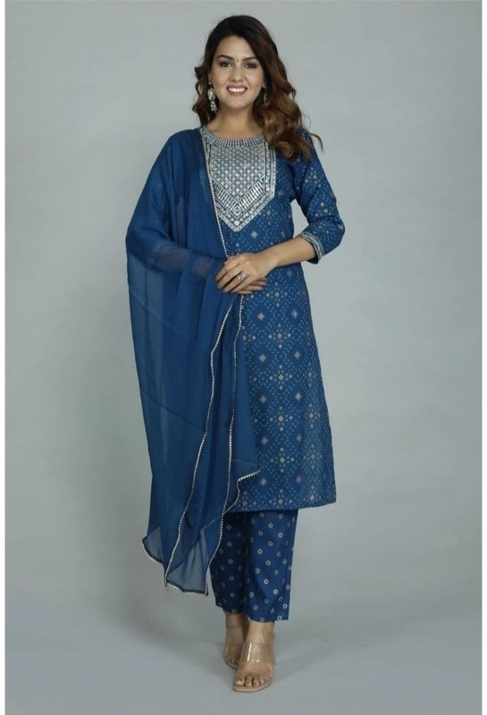Straight salwaar set (plus size)