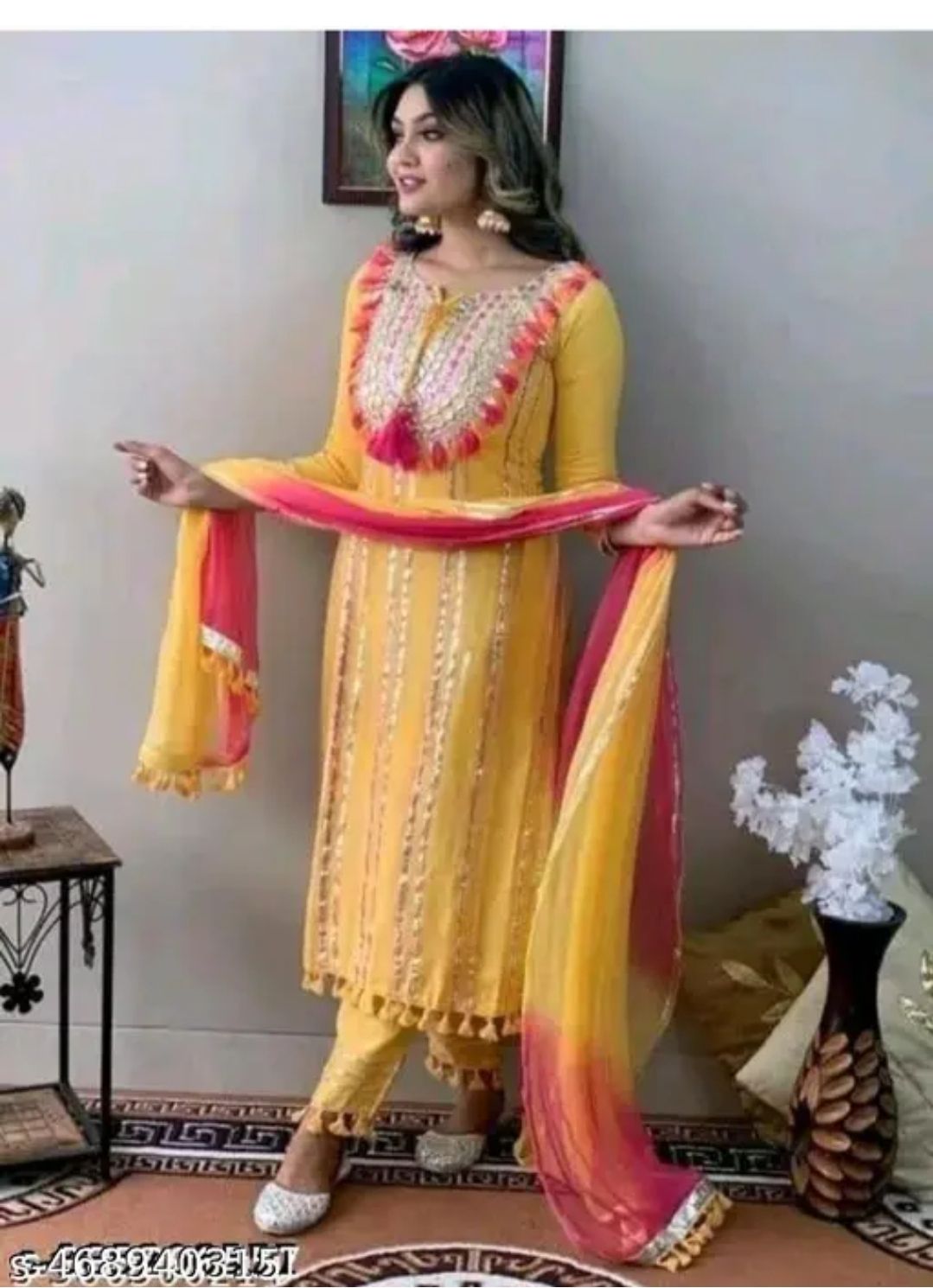 Straight salwaar set