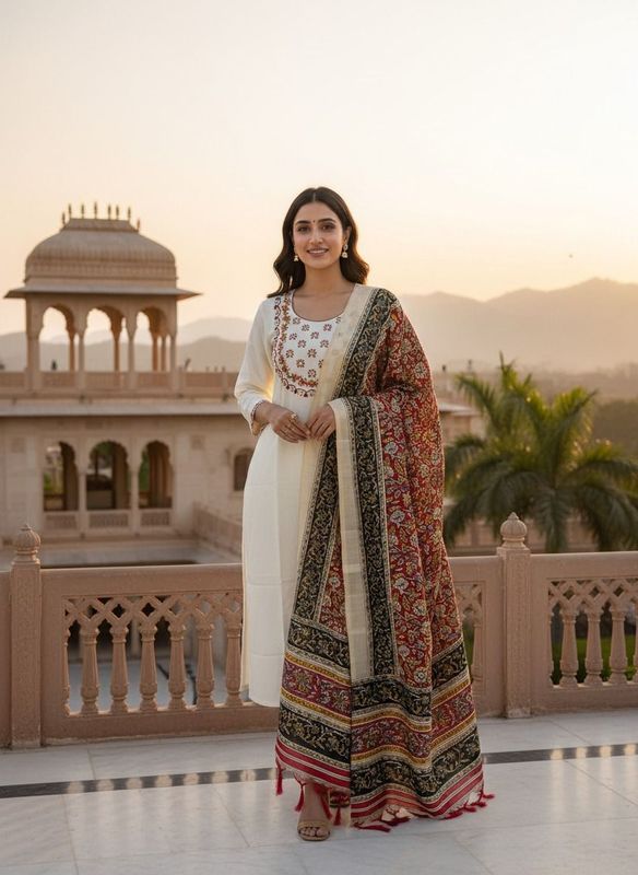 Straight salwaar set