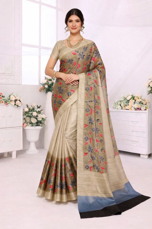 Art/ printed silk saree