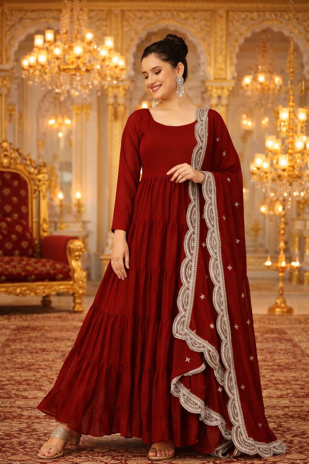 Gown duppata sets (plus sizes)