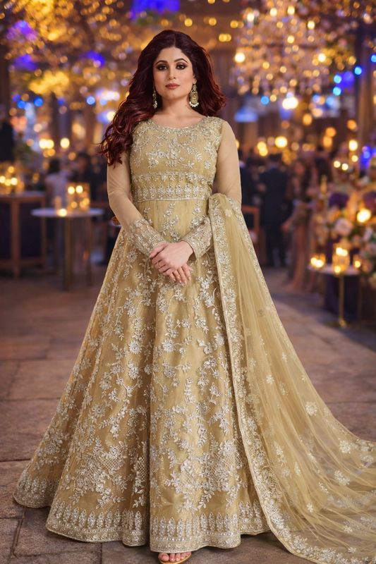 Designer gown duppta set