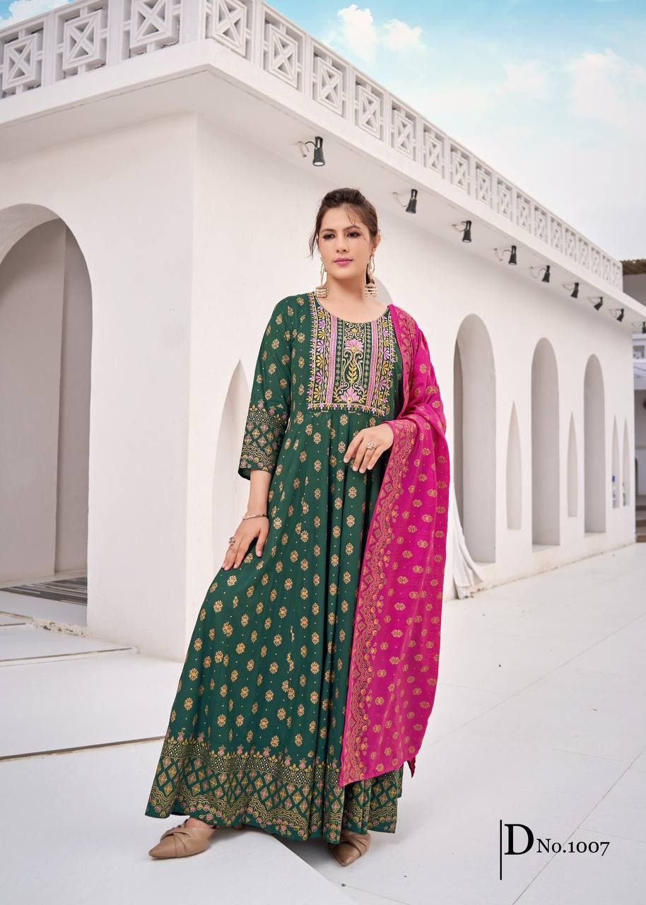 Gown duppata set (plus sizes)