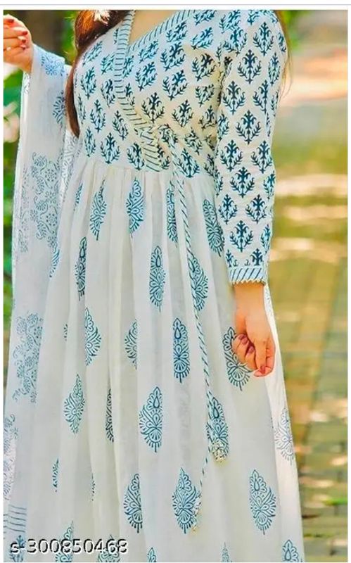 Gown duppata set (plus sizes)