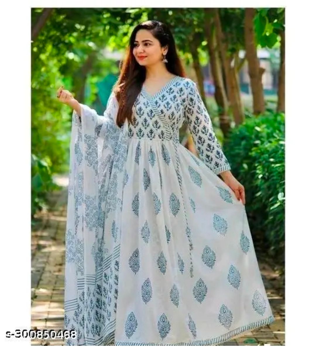 Gown duppata set (plus sizes)