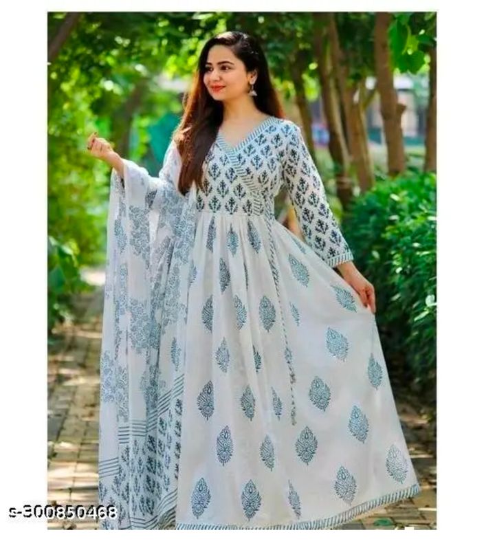Gown duppata set (plus sizes)