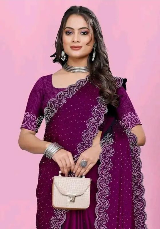 Crystal work Sarees