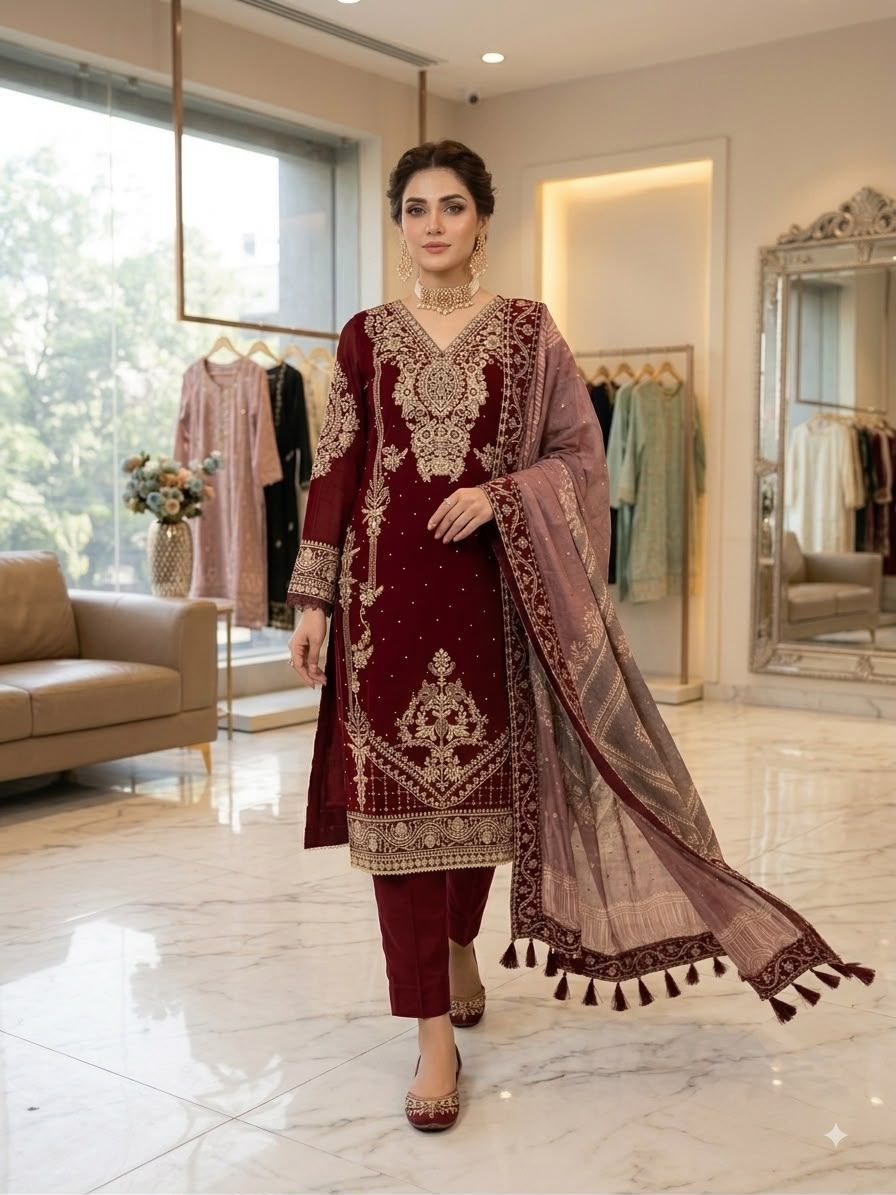 Straight salwaar set