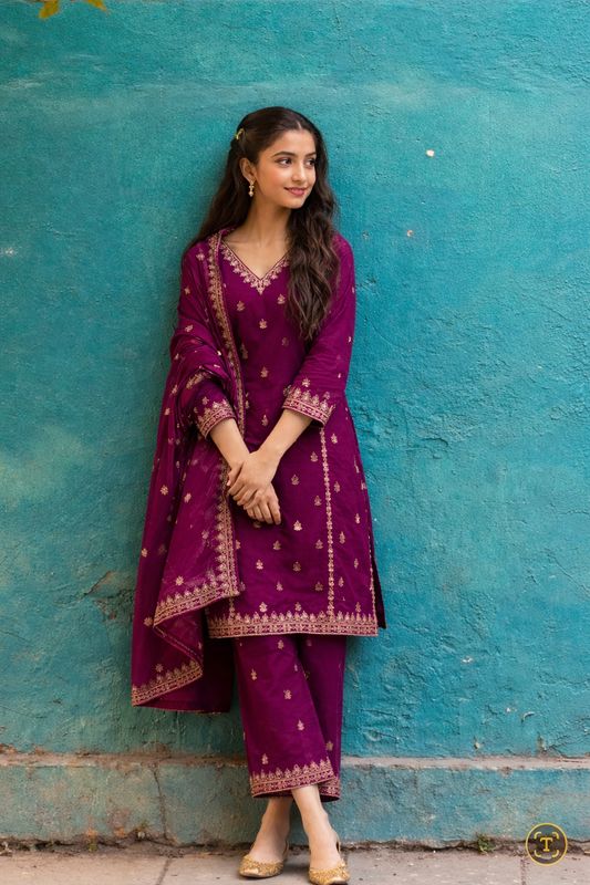 Straight salwaar set