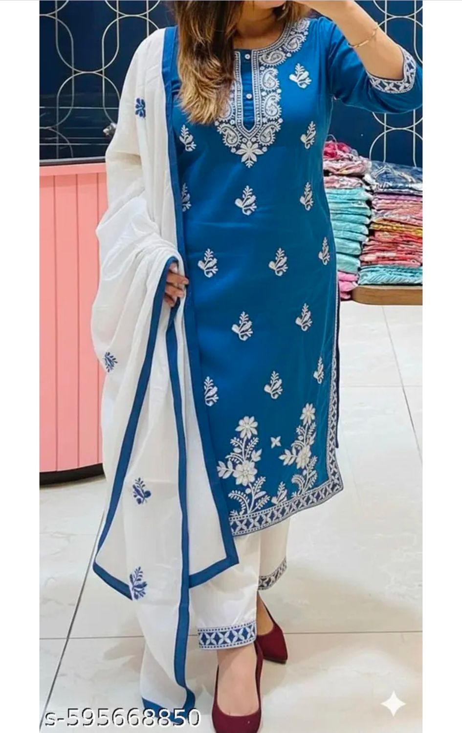 Straight salwaar set (plus sizes)