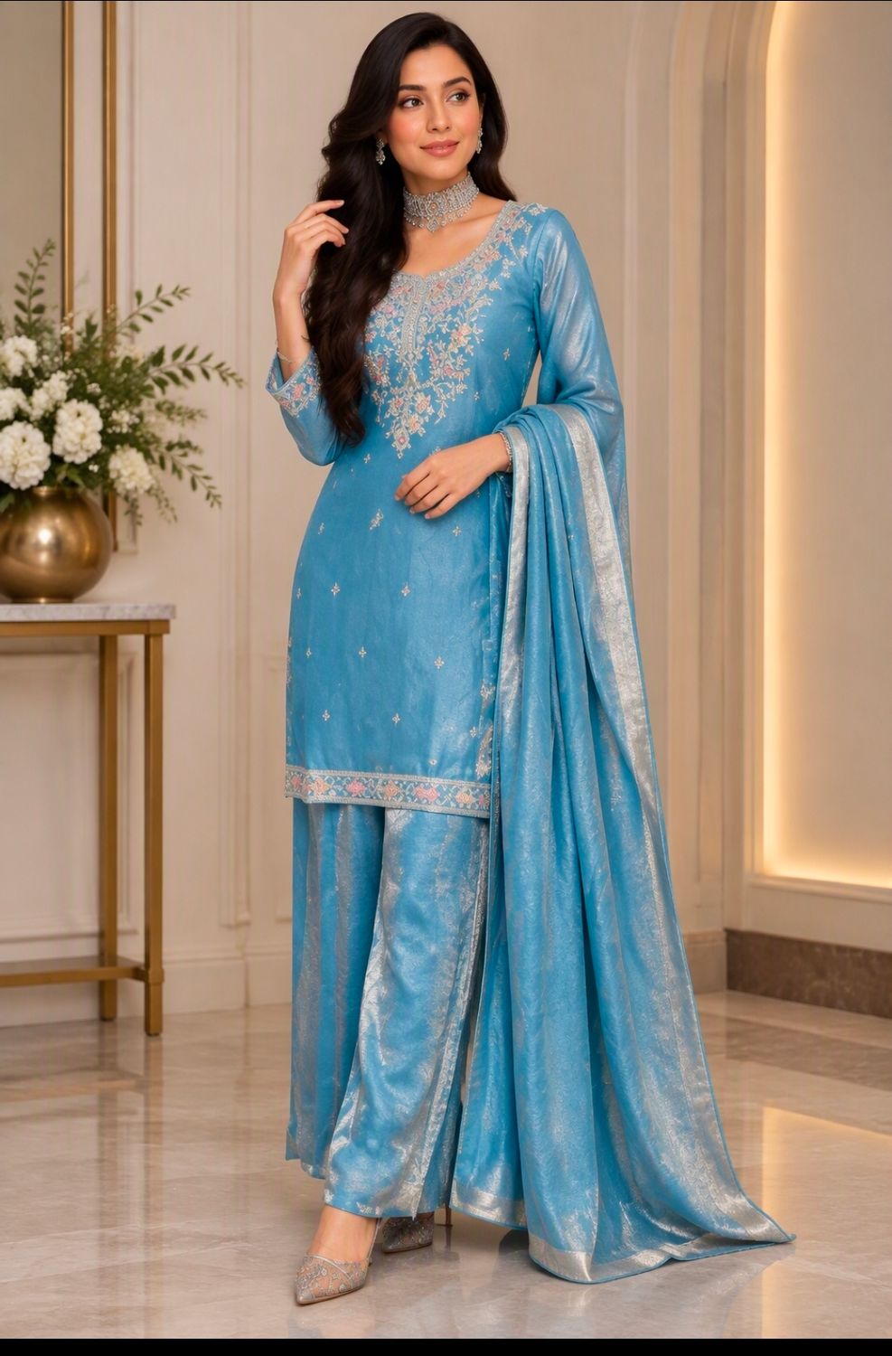 Straight salwaar/palazzo set