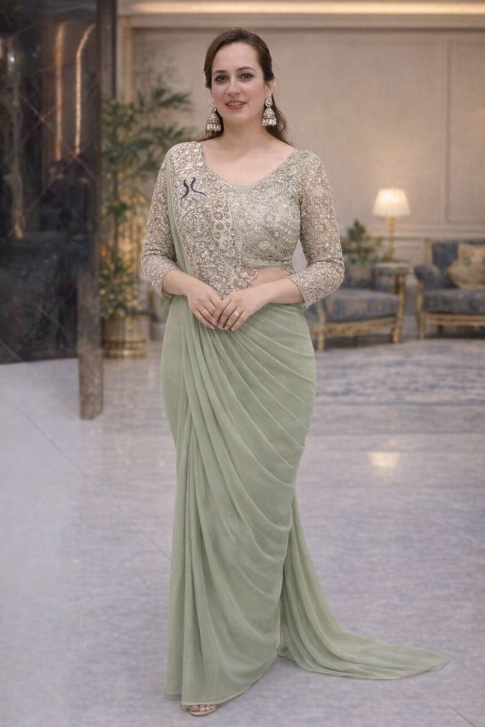 Ready to wear saree with blouse