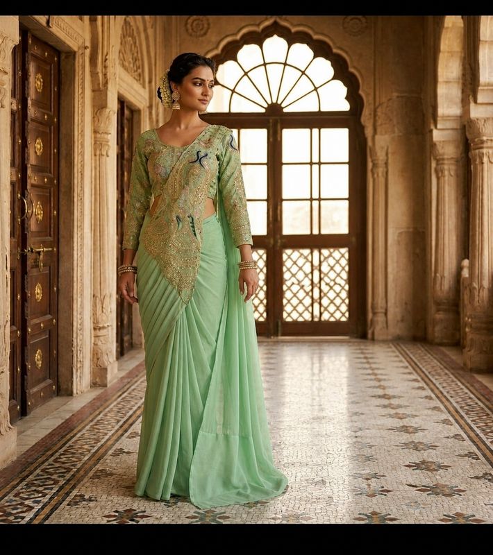 Ready to wear saree with blouse