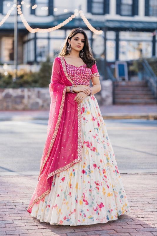 Georgette  Lehenga  set
