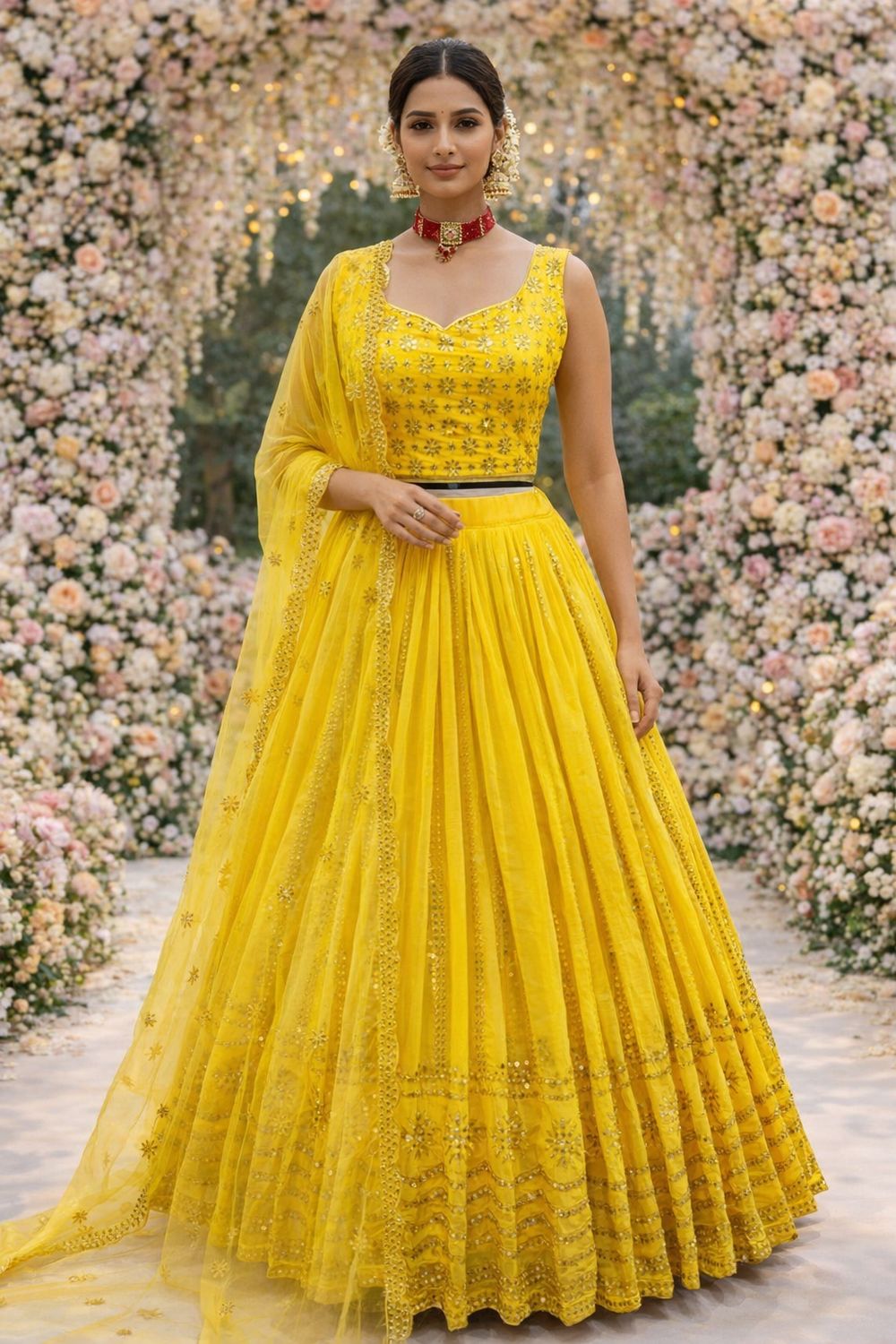 Georgette  Lehenga  set