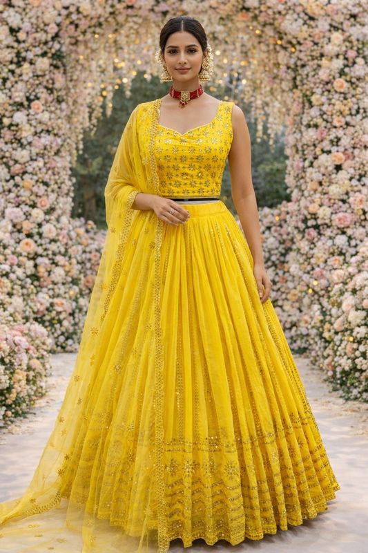 Georgette  Lehenga  set