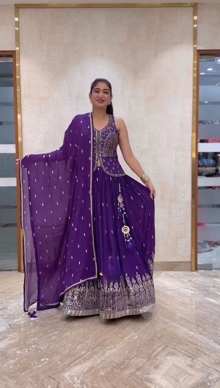 Georgette  Lehenga  set