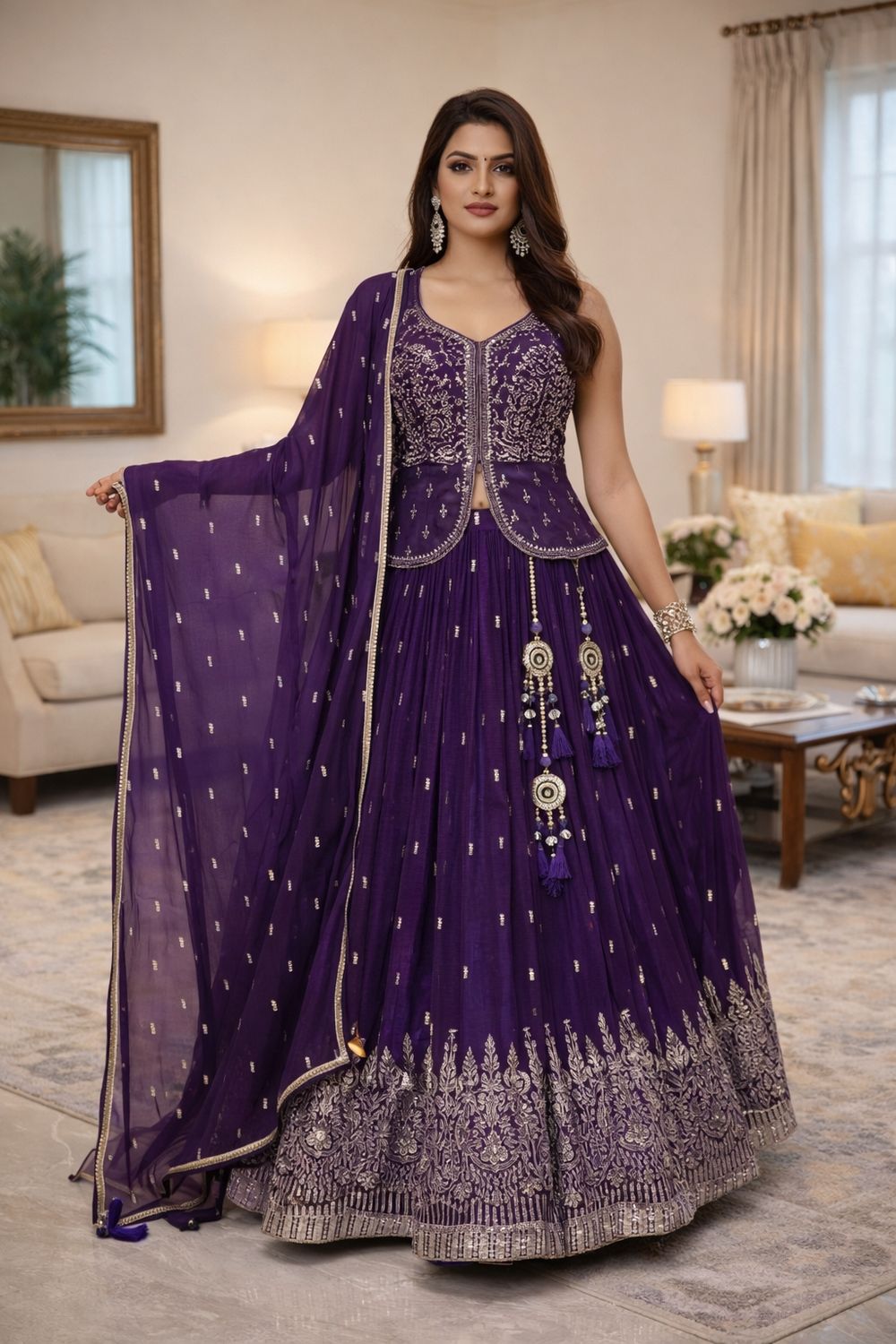 Georgette  Lehenga  set