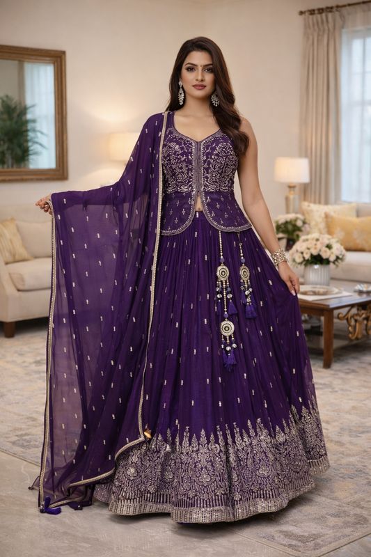Georgette  Lehenga  set