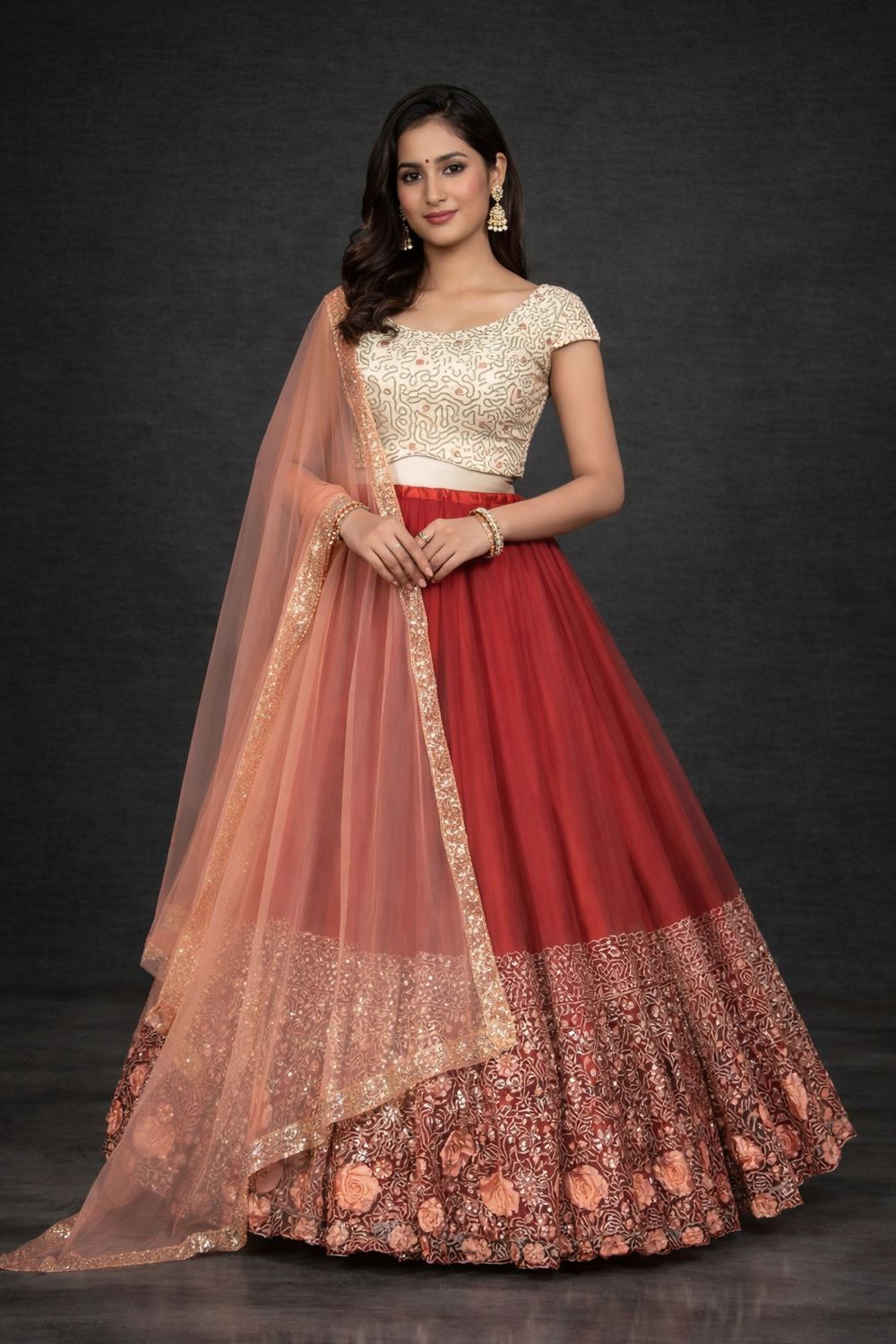 Net Lehenga  set