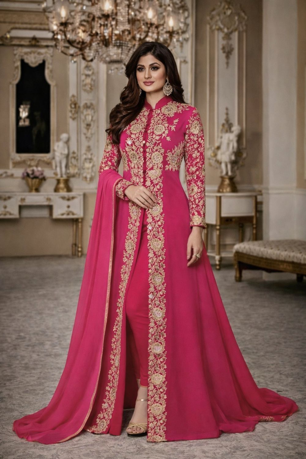 Designer gown duppta set