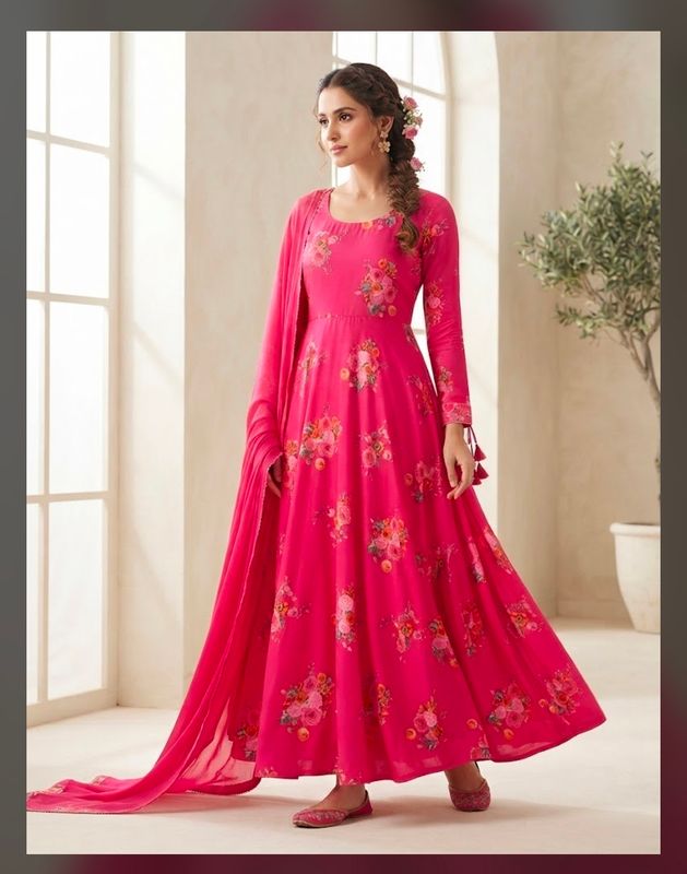 Gown duppta set