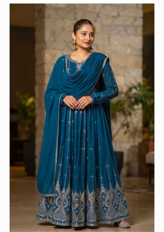 Designer gown duppta set