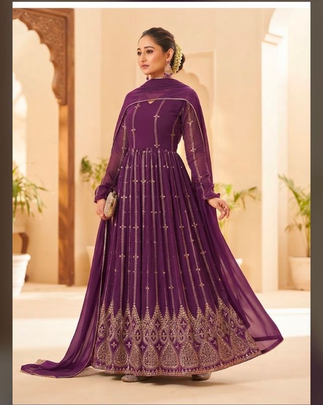 Designer gown duppta set