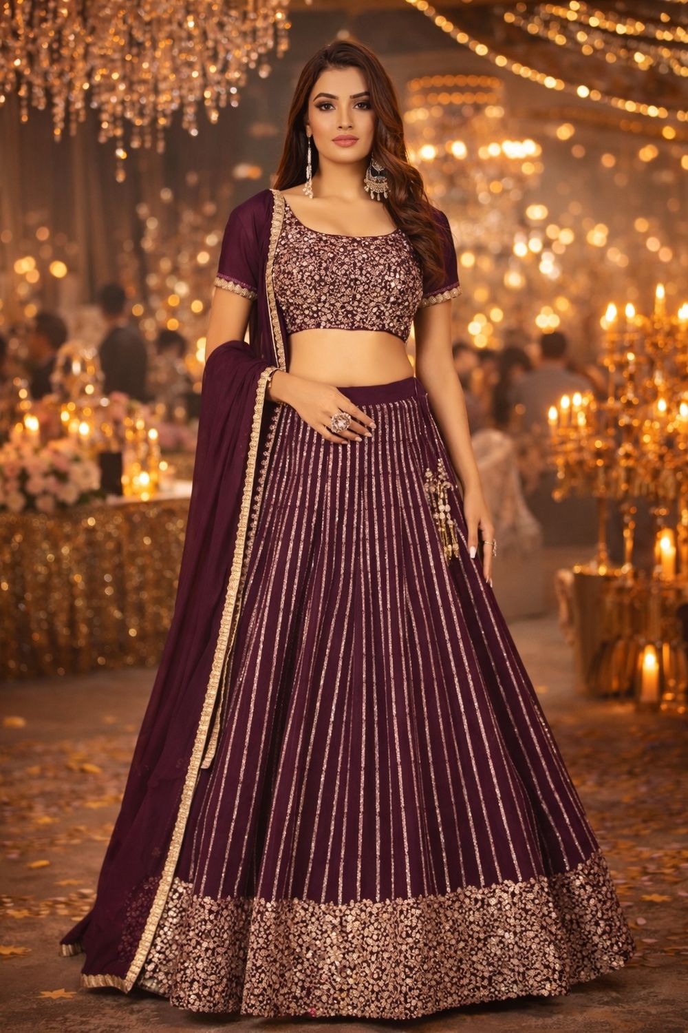 Georgette  Lehenga  set