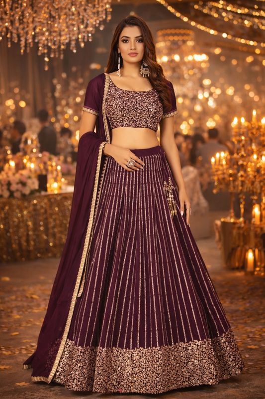 Georgette  Lehenga  set
